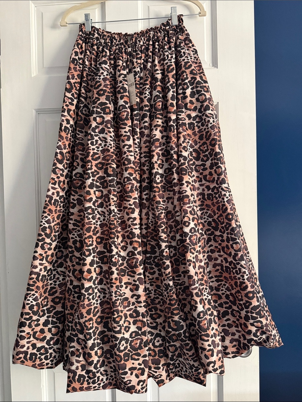 Anthropologie Leopard Print Circle Skirt in Pink and Brown